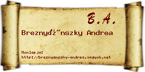 Breznyánszky Andrea névjegykártya